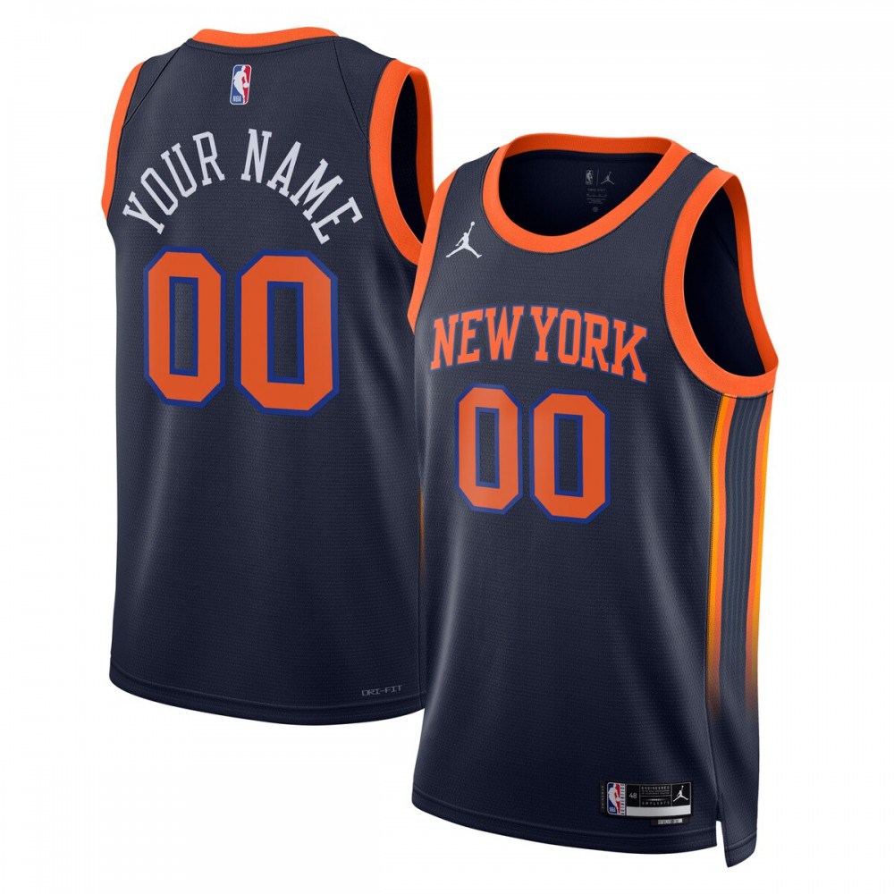 New York Knicks Jordan Brand Unisex 2022/23 Swingman Custom Jersey - Statement Edition - Navy-Pro Kit Vault | Brand New 26/27 Sports Jerseys
